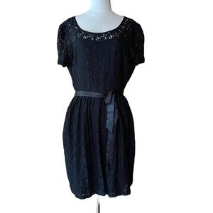 Calvin Klein Lace Layered Fit & Flare Dress